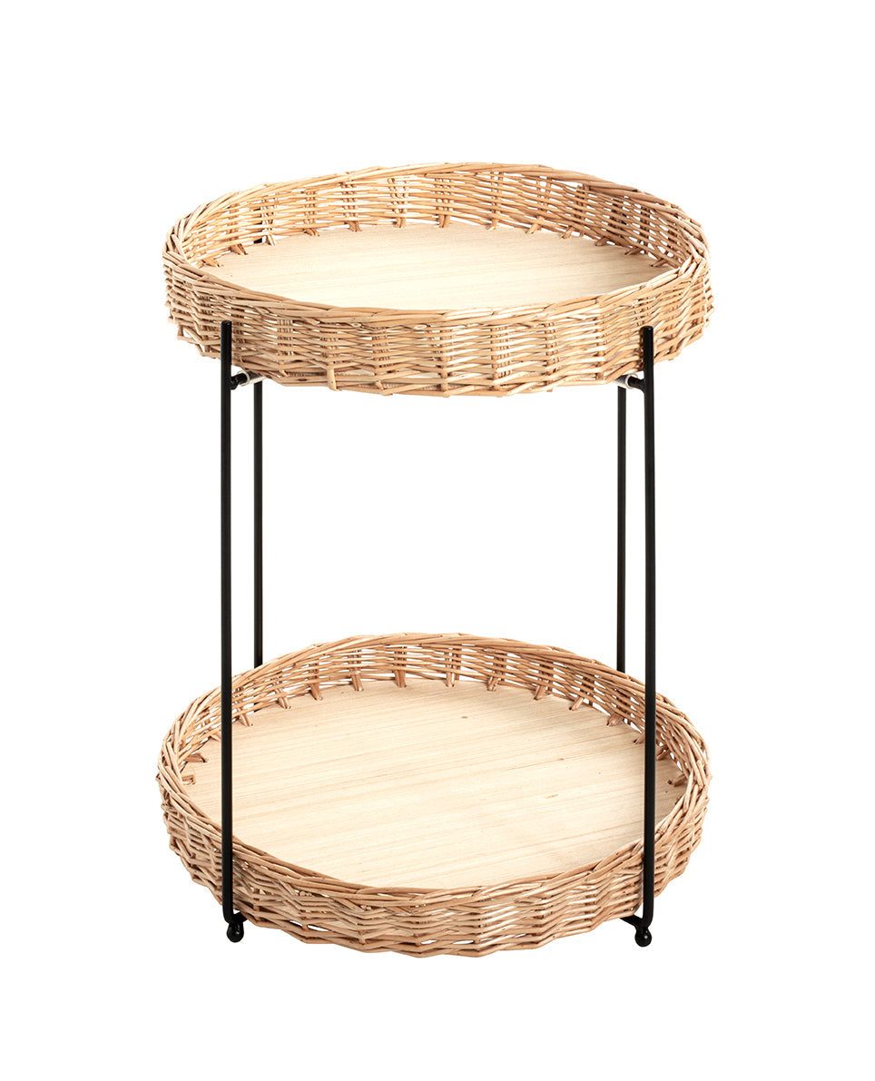 HAKU Möbel Beistelltisch aus Holzwerkstoff klappbar in Natur