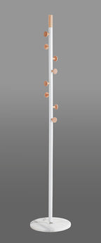 HAKU Möbel Garderobenständer aus Metall mit Marmor in Weiss 35 x 178 cm