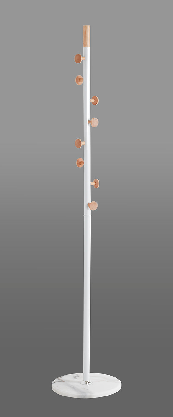 HAKU Möbel Garderobenständer aus Metall mit Marmor in Weiss 35 x 178 cm
