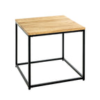 HAKU Möbel Beistelltisch aus Massivholz Füsse höhenverstellbar in Braun 45 x 45 x 45 cm