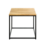 HAKU Möbel Beistelltisch aus Massivholz Füsse höhenverstellbar in Braun 45 x 45 x 45 cm
