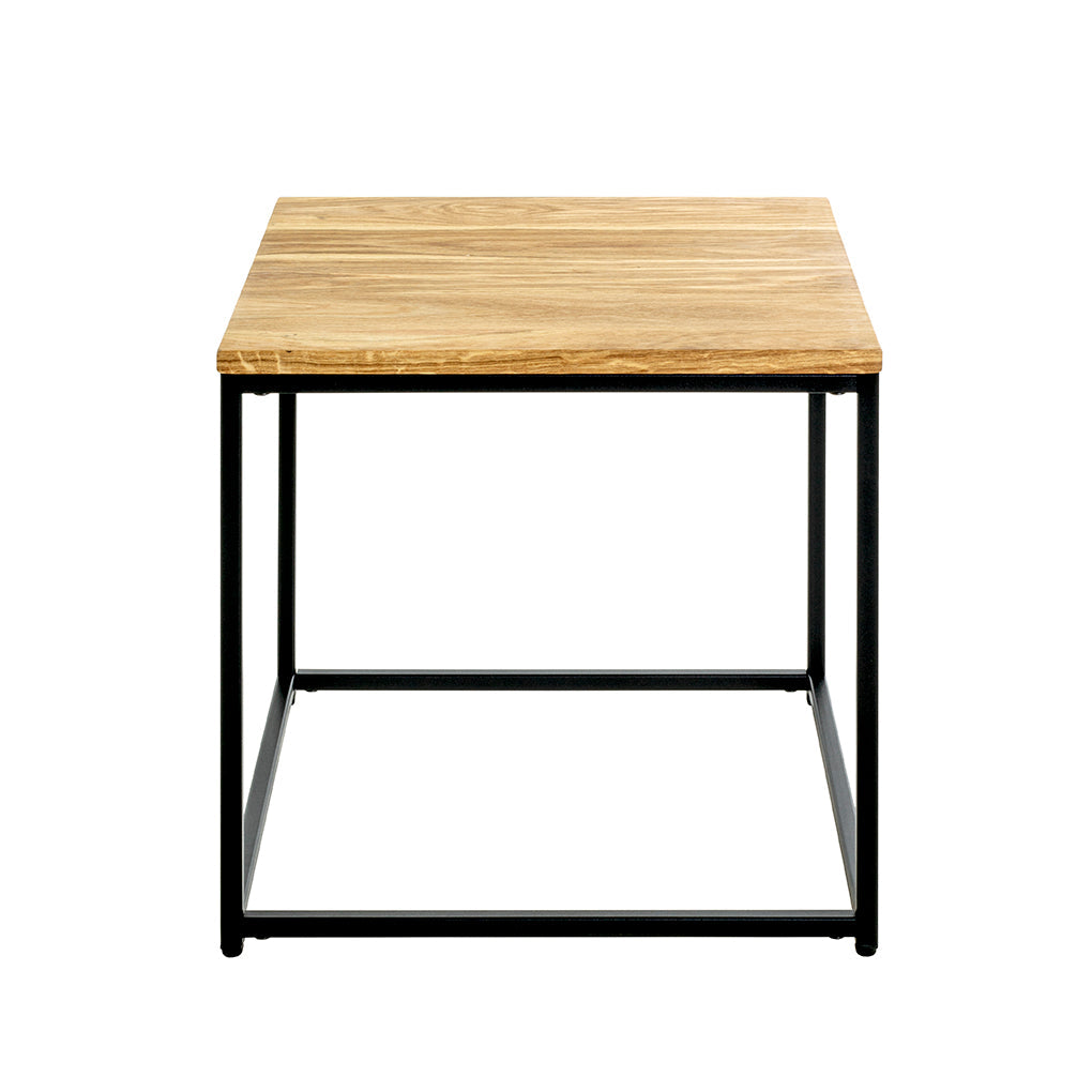 HAKU Möbel Beistelltisch aus Massivholz Füsse höhenverstellbar in Braun 45 x 45 x 45 cm