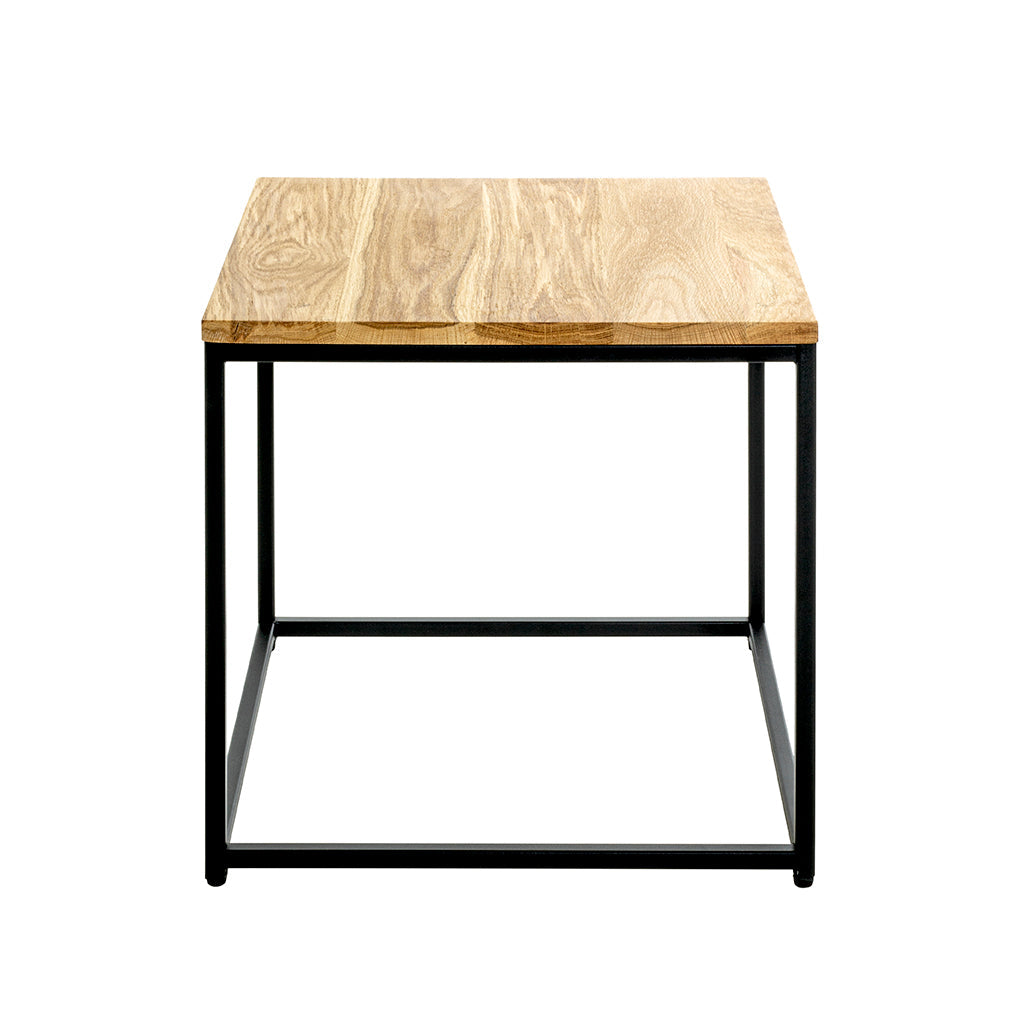HAKU Möbel Beistelltisch aus Massivholz Füsse höhenverstellbar in Braun 45 x 45 x 45 cm