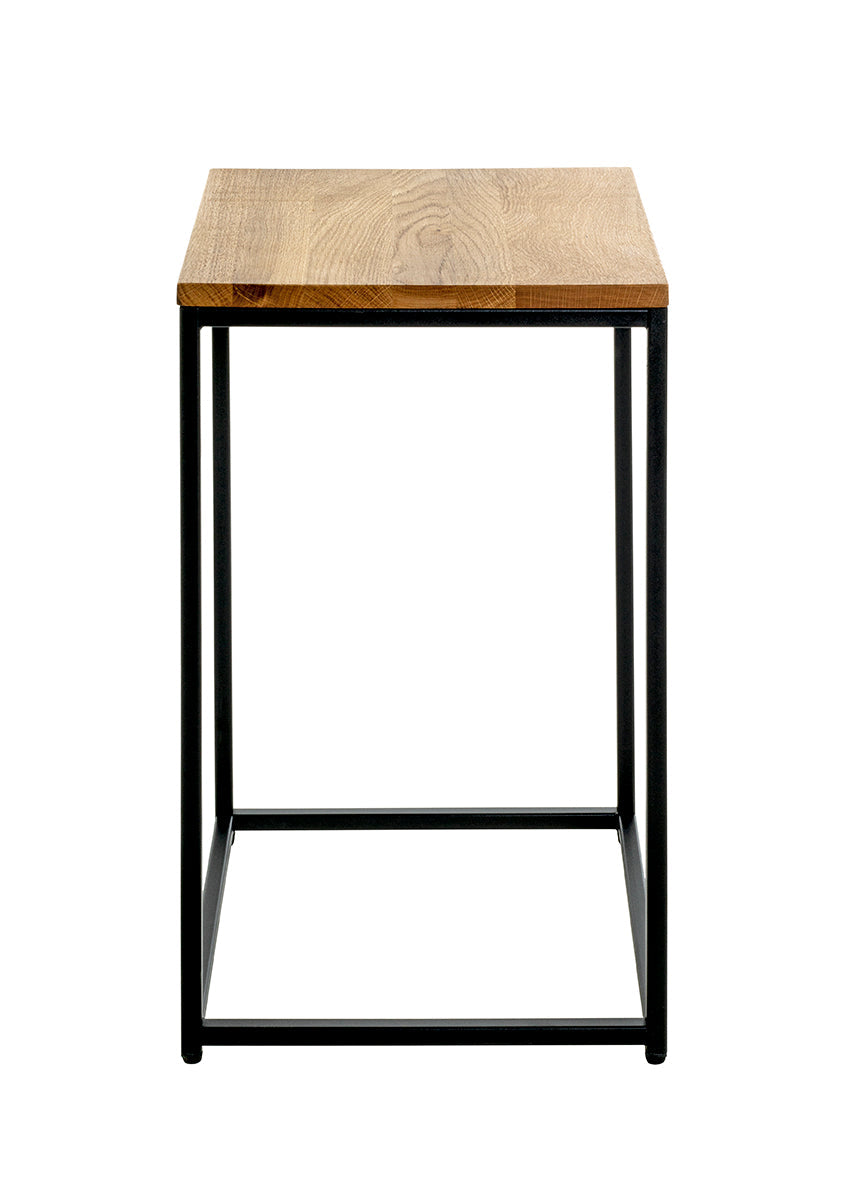 HAKU Möbel Beistelltisch aus Massivholz Füsse höhenverstellbar in Braun 35 x 35 x 60 cm