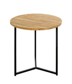 HAKU Möbel Beistelltisch aus Massivholz Füsse höhenverstellbar in Braun 50 x 52 cm
