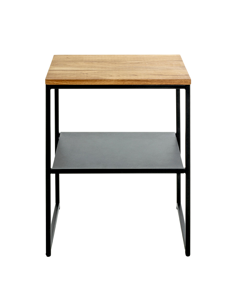 HAKU Möbel Beistelltisch aus Massivholz Füsse höhenverstellbar in Braun 45 x 35 x 60 cm