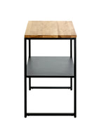 HAKU Möbel Beistelltisch aus Massivholz Füsse höhenverstellbar in Braun 45 x 35 x 60 cm