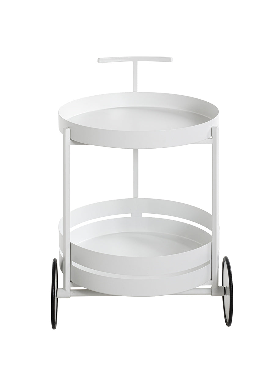 HAKU Möbel Servierwagen aus Metall 42 x 62 cm in Weiss