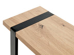 HAKU Möbel Beistelltisch aus Holzwerkstoff kratzbeständig in Braun 24 x 49 x 64 cm in Eiche, Schwarz (Eiche hell)