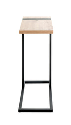 HAKU Möbel Beistelltisch aus Holzwerkstoff kratzbeständig in Braun 24 x 49 x 64 cm in Eiche, Schwarz (Eiche hell)