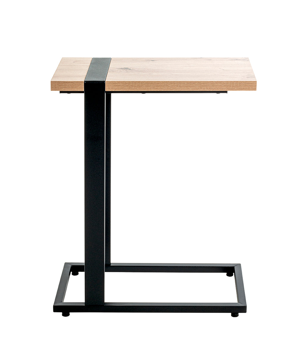 HAKU Möbel Beistelltisch aus Holzwerkstoff kratzbeständig in Braun 24 x 49 x 64 cm in Eiche, Schwarz (Eiche hell)