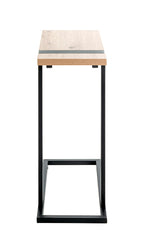 HAKU Möbel Beistelltisch aus Holzwerkstoff kratzbeständig in Braun 24 x 49 x 64 cm in Eiche, Schwarz (Eiche hell)