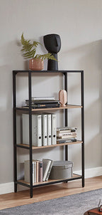 HAKU Möbel Regal aus MDF kratzbeständig in Braun 64 x 35 x 129 cm