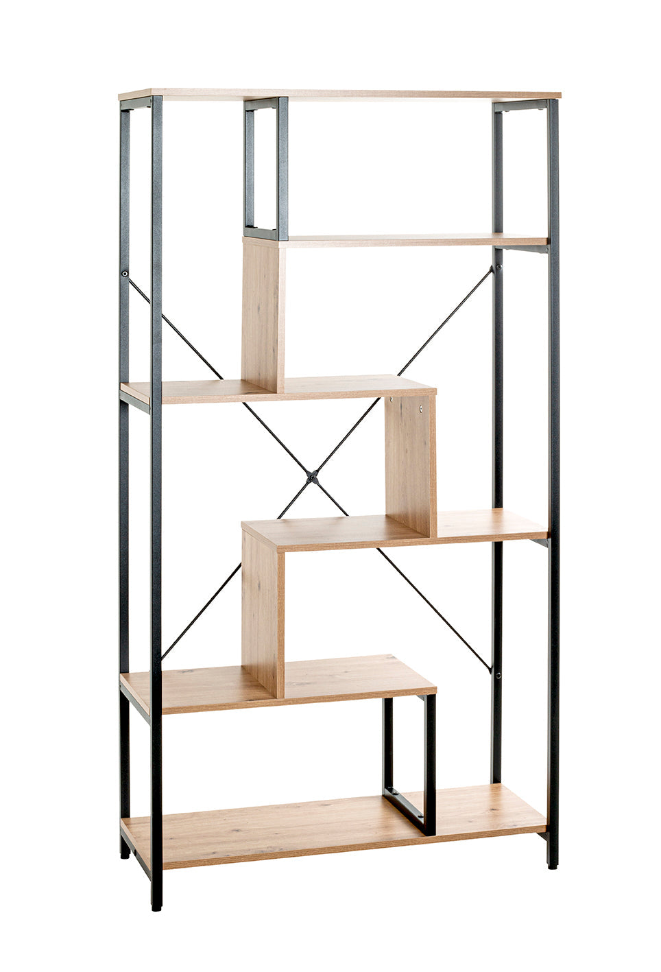 HAKU Möbel Regal aus MDF kratzbeständig in Braun 84 x 35 x 163 cm