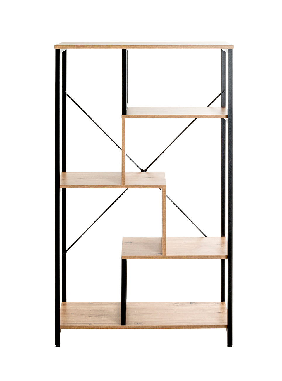 HAKU Möbel Regal aus MDF kratzbeständig in Braun 74 x 35 x 132 cm