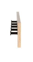 HAKU Möbel Garderobenleiste aus MDF kratzbeständig in Braun B 35-60 cm H 12 cm, 60 x 5 cm, H 12 cm in Eiche, Schwarz (Eiche hell)