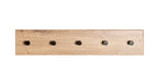 HAKU Möbel Garderobenleiste aus MDF kratzbeständig in Braun B 35-60 cm H 12 cm, 60 x 5 cm, H 12 cm in Eiche, Schwarz (Eiche hell)
