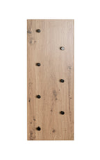 HAKU Möbel Wandgarderobe aus MDF kratzbeständig in Braun 80 x 5 x 30 cm in Eiche, Schwarz (Eiche hell)