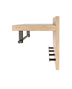 HAKU Möbel Wandgarderobe aus MDF kratzbeständig in Braun 75 x 26 x 30 cm in Eiche, Schwarz (Eiche hell)