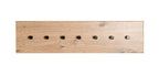 HAKU Möbel Wandgarderobe aus MDF kratzbeständig in Braun 80 x 5 x 20 cm in Eiche, Schwarz (Eiche hell)