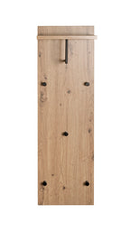 HAKU Möbel Wandgarderobe aus MDF kratzbeständig in Braun 30 x 20 x 100 cm in Eiche, Schwarz (Eiche hell)