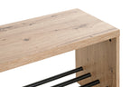 HAKU Möbel Schuhbank aus MDF kratzbeständig in Braun in Eiche, Schwarz (Eiche hell)