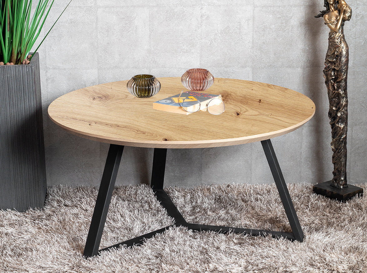 HAKU Möbel Couchtisch aus MDF Schweizer Kante in Braun