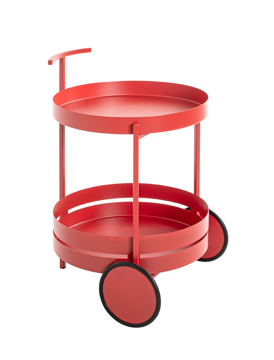 HAKU Möbel Servierwagen aus Metall 42 x 62 cm in Rot (Korallenrot)