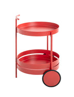 HAKU Möbel Servierwagen aus Metall 42 x 62 cm in Rot (Korallenrot)