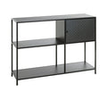 HAKU Möbel Regal aus Metall in Schwarz 100 x 30 x 75 cm