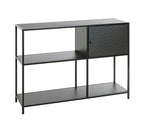 HAKU Möbel Regal aus Metall in Schwarz 100 x 30 x 75 cm
