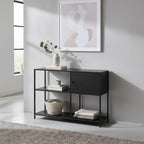 HAKU Möbel Regal aus Metall in Schwarz 100 x 30 x 75 cm