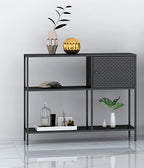 HAKU Möbel Regal aus Metall in Schwarz 100 x 30 x 75 cm