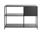 HAKU Möbel Regal aus Metall in Schwarz 100 x 30 x 75 cm