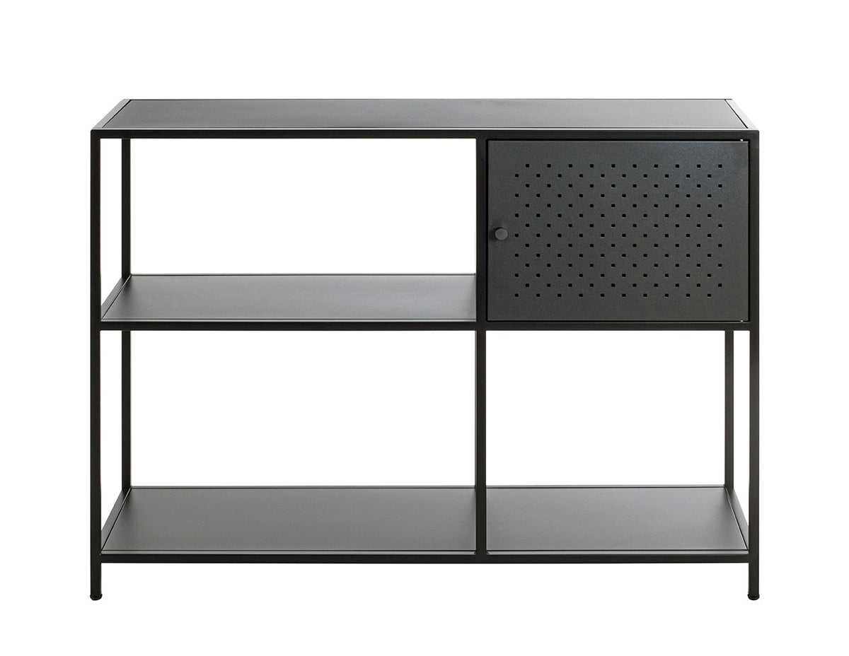 HAKU Möbel Regal aus Metall in Schwarz 100 x 30 x 75 cm