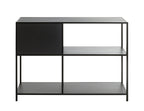 HAKU Möbel Regal aus Metall in Schwarz 100 x 30 x 75 cm