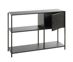 HAKU Möbel Regal aus Metall in Schwarz 100 x 30 x 75 cm