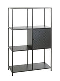 HAKU Möbel Regal aus Metall Kippschutz in Schwarz 80 x 37 x 134 cm