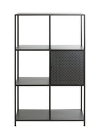 HAKU Möbel Regal aus Metall Kippschutz in Schwarz 80 x 37 x 134 cm