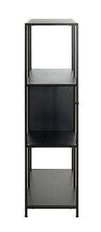HAKU Möbel Regal aus Metall Kippschutz in Schwarz 80 x 37 x 134 cm