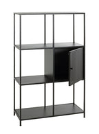 HAKU Möbel Regal aus Metall Kippschutz in Schwarz 80 x 37 x 134 cm