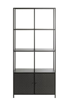HAKU Möbel Regal aus Metall Kippschutz in Schwarz 80 x 37 x 176 cm