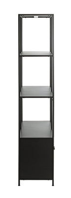 HAKU Möbel Regal aus Metall Kippschutz in Schwarz 80 x 37 x 176 cm