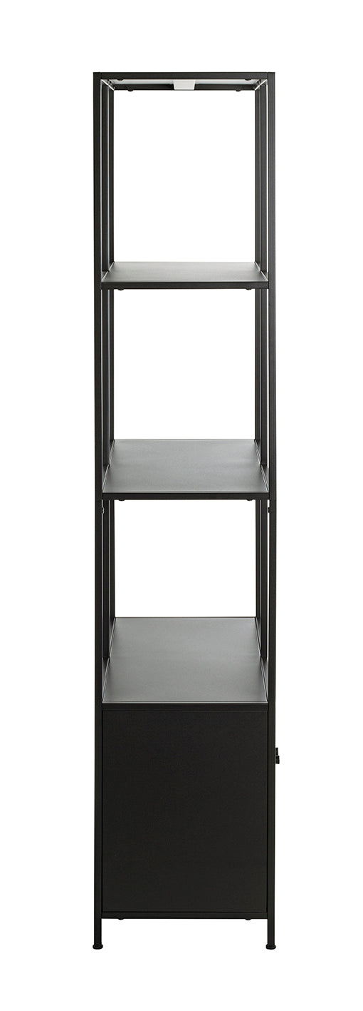 HAKU Möbel Regal aus Metall Kippschutz in Schwarz 80 x 37 x 176 cm