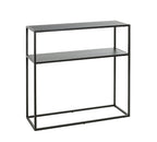 HAKU Möbel Regal aus Metall Kippschutz in Schwarz 80 x 30 x 80 cm