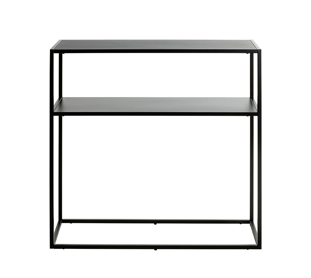 HAKU Möbel Regal aus Metall Kippschutz in Schwarz 80 x 30 x 80 cm