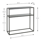 HAKU Möbel Regal aus Metall Kippschutz in Schwarz 80 x 30 x 80 cm