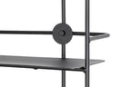 HAKU Möbel Wandregal aus Metall in Schwarz 90 x 14 x 21 cm