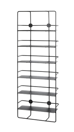 HAKU Möbel Wandregal aus Metall in Schwarz 37 x 14 x 103 cm