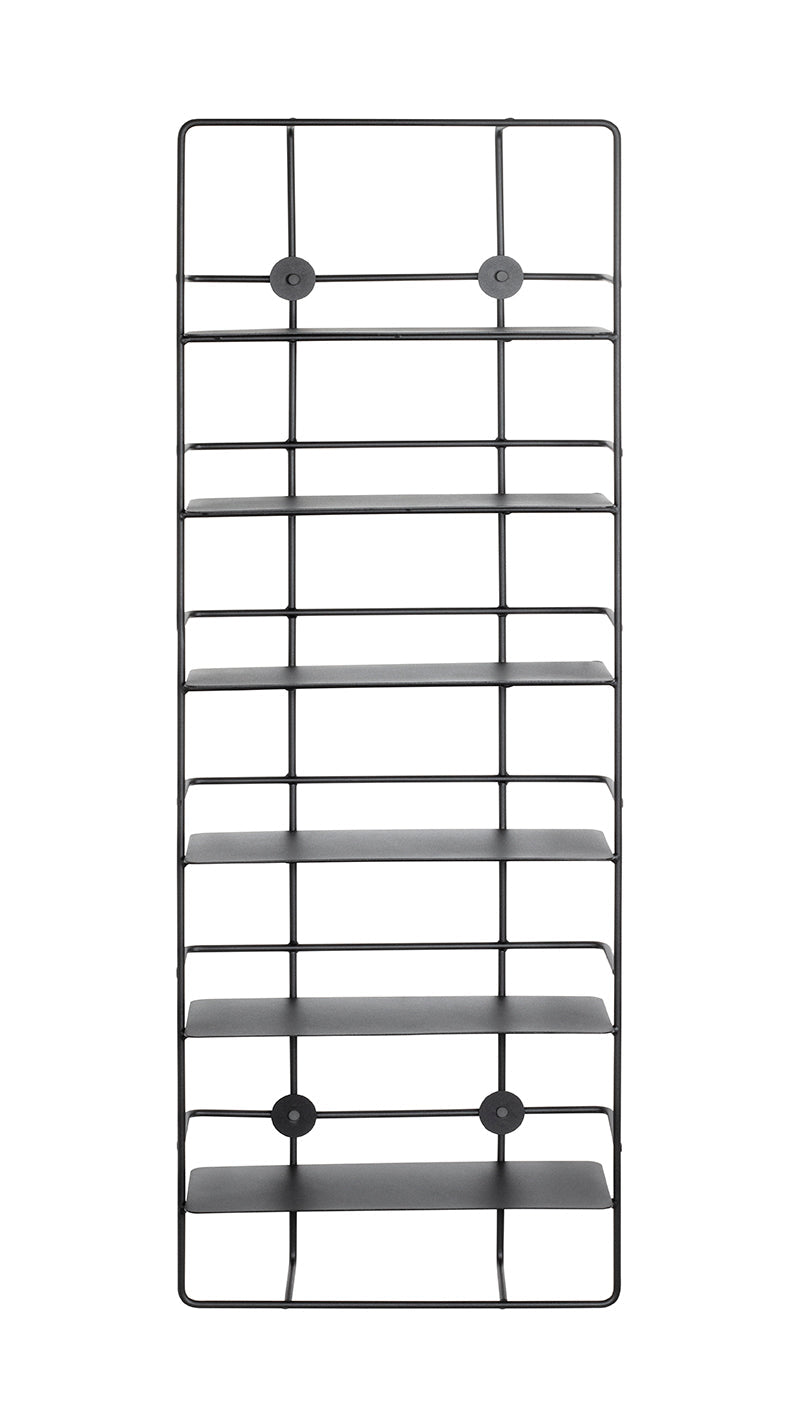HAKU Möbel Wandregal aus Metall in Schwarz 37 x 14 x 103 cm